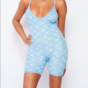 Knit shorts romper set